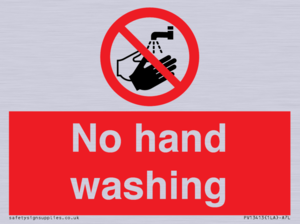 No hand washing